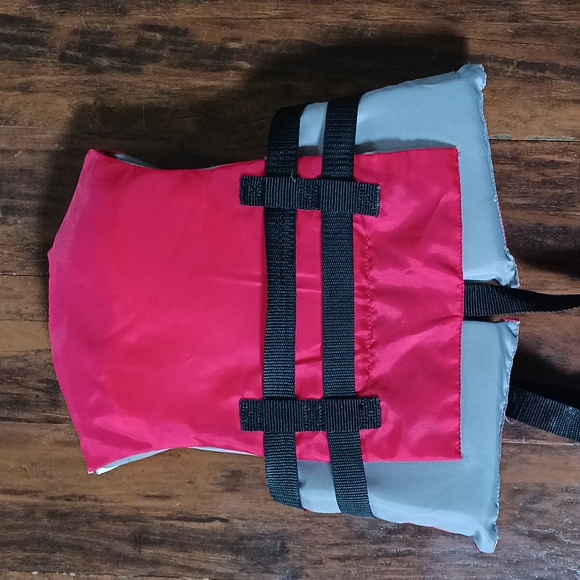 Red Life Jacket Vest Child Size 30-50lbs Weight Max - Picture 2 of 5